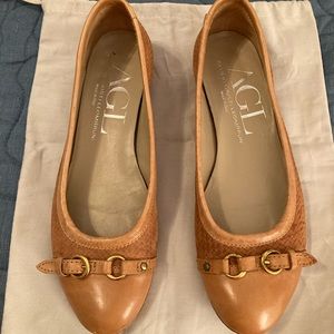 AGL leather ballet flats